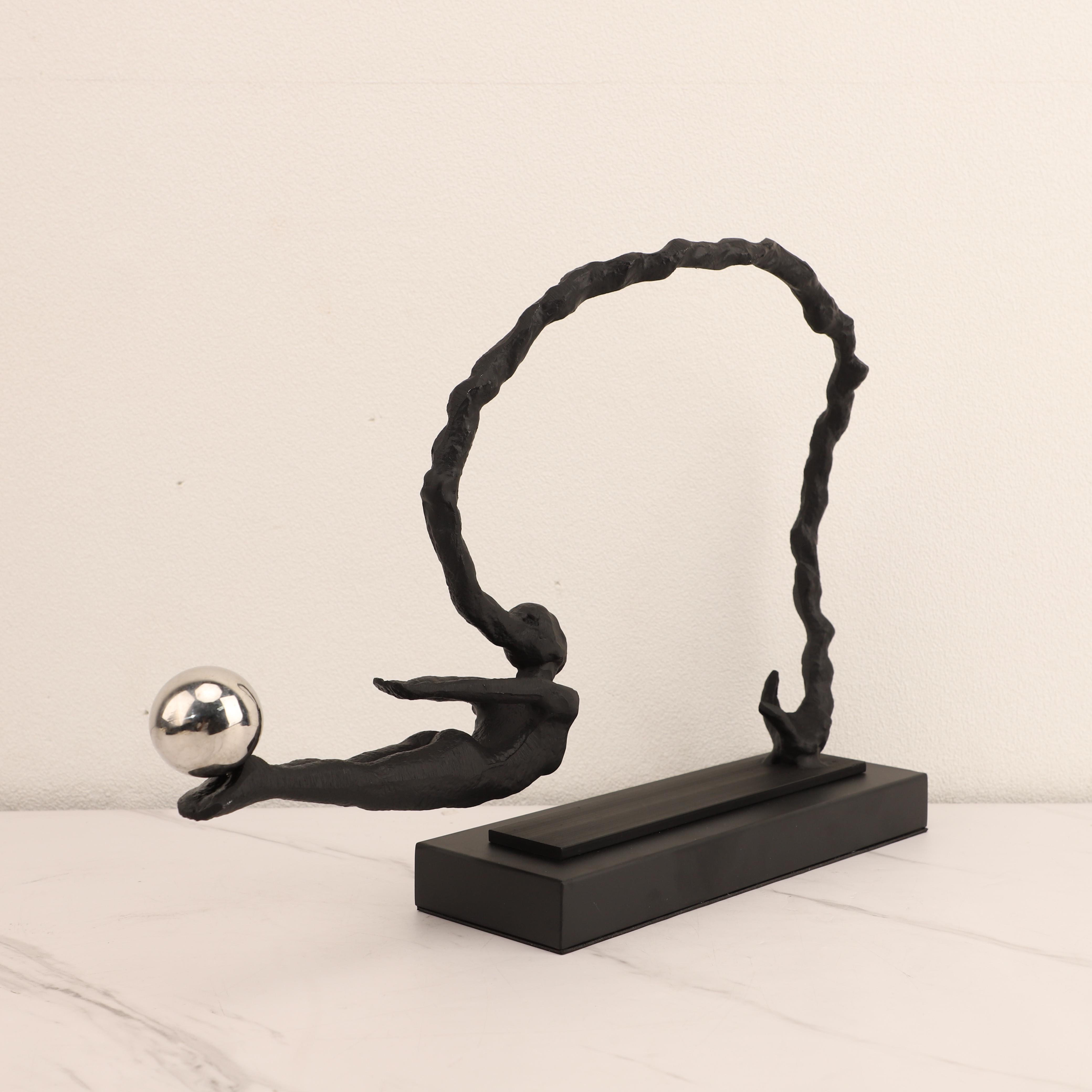 现居代简约金属人摆件办公室餐厅客厅卧室茶物几书房酒柜0123家装