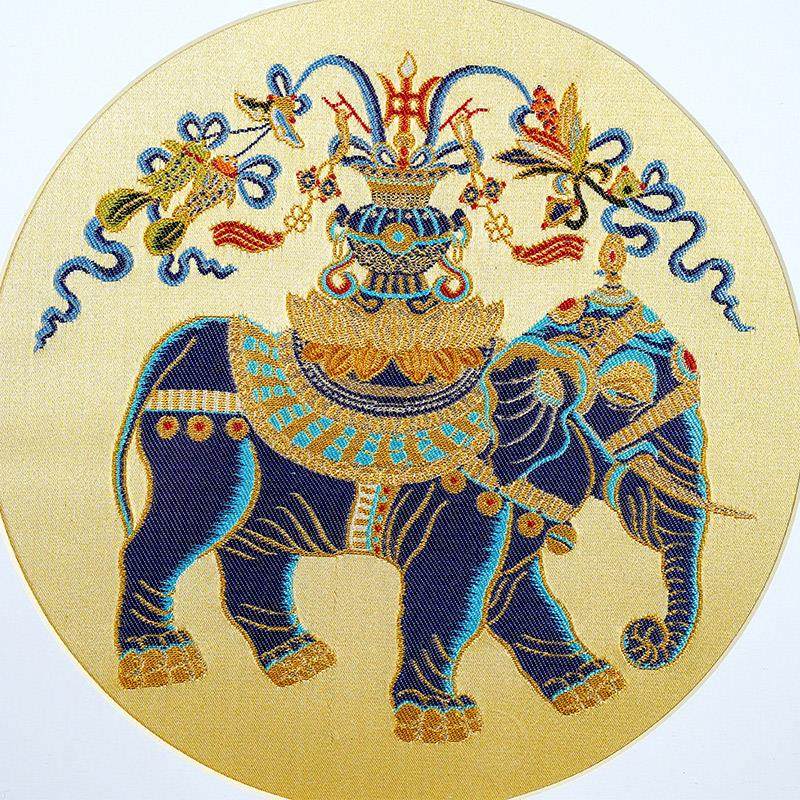 南京云锦研客究所太平有礼象镜框挂YGKDWH01画装饰画办公室卧室商