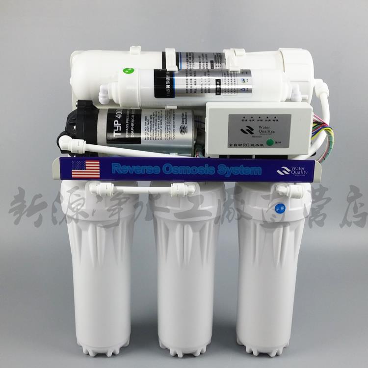 4脑00g无桶反渗透rXY-RO400o纯水大流量电反微冲洗家用机水族低水