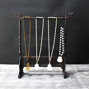 鸡翅木念珠架家用佛珠陈列手串毛笔挂首饰收纳道具文玩项链展示架