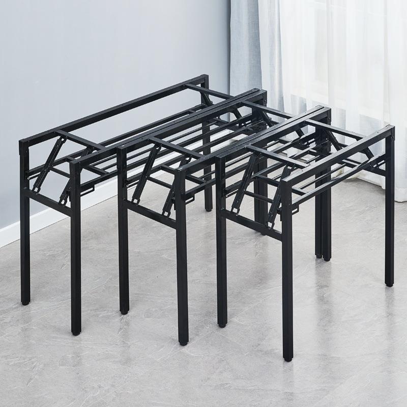 12简易叠桌架弹簧桌架折白双色桌腿单层支架黑色桌脚可折叠办公层