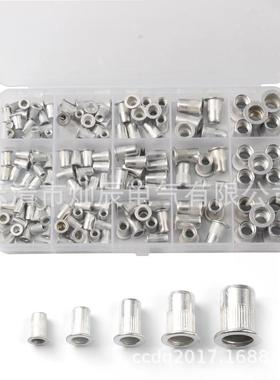 压CFL家直销150pcs平头厂锈钢铆螺母圆柱空心拉铆螺母铆不螺母