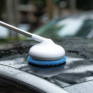 无线电动洗车拖把伸缩车用汽车洗车刷子软毛弯杆省力刷车机器礼品