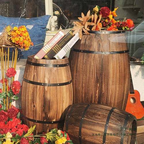 AL100108件酒桶装饰橡桶啤酒桶实木制户外红酒桶酒吧庄展木会婚庆