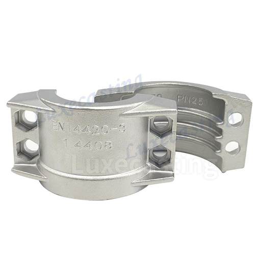 铝合金拉安全夹双螺栓固管定半扣钢丝抱箍两LBB铝半扣EN14420瓦