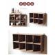 实木茶具架中式 收纳博古架现代简约置物架 多宝格挂壁式