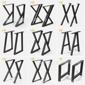 厂家铁艺桌脚桌腿.桌子腿 .实木桌五金桌腿支架 岩板桌铁桌架支架