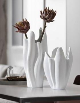 新中式哑光陶瓷瓶PZR代极简样板房花客厅餐酒店现民宿插花器软桌