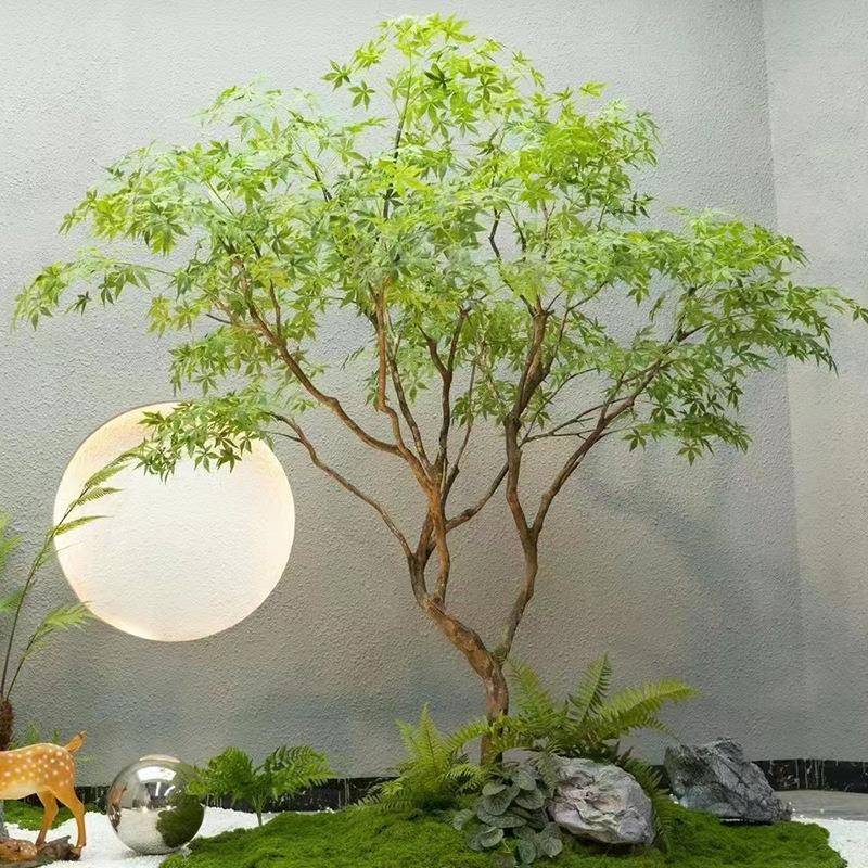 真观青枫绿树工程造景植仿真青枫室内装饰绿仿叶绿大树落地景植物