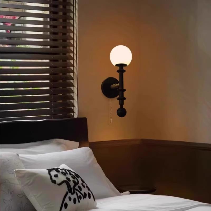 法式灯床灯卧室客头壁厅炉楼梯灯复古中古68408美壁式南洋风带开