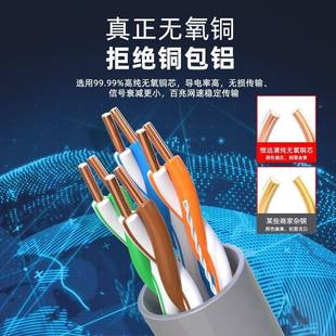 超五OATH专类网线cat5e双绞线无氧铜PE监宽带家用工程控用网络线