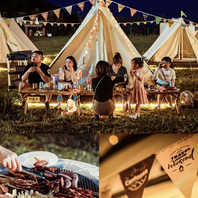 精致露营装备用品帐篷氛围装饰场景布置营地旗加蜡帆布三角彩旗