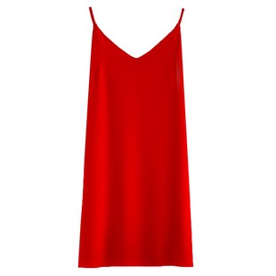 V领性感高端雪纺吊带背心上衣夏中长款内搭外穿大码双层吊带裙女