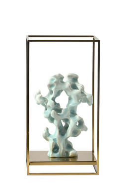 新中式陶瓷太湖石摆件样板房间样品屋展示中心博古架茶几茶室书房