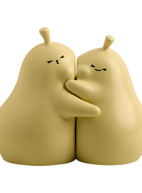 可爱书柜大号抱抱梨摆件家居饰品创意酒柜书档儿童房礼物奶油风