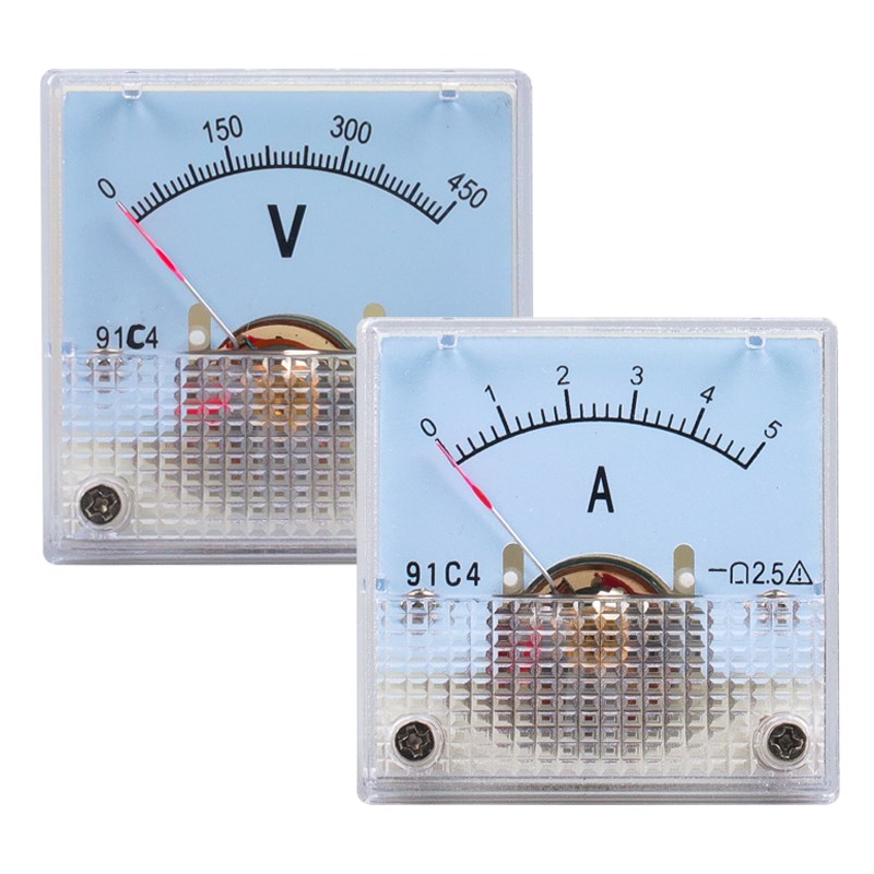 指针式直流电流表91C4-1A 2A 3A 5A10A 50V 100V250V机械电压表头