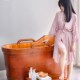 加厚泡澡木桶浴缸大人家用洗澡盆美容院瑶药浴全身汗蒸两用沐浴桶