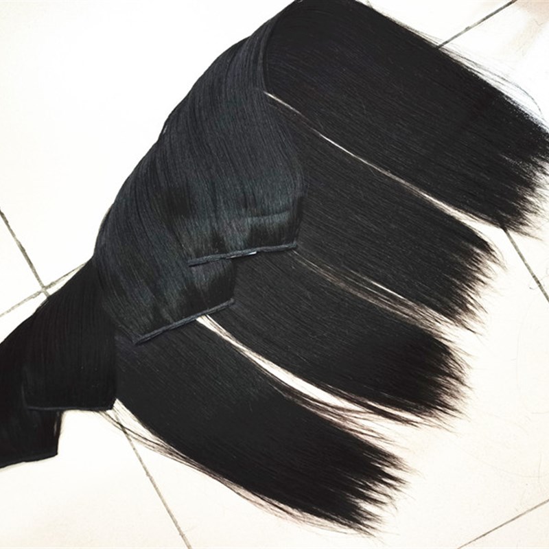 真发直发片假发接发隐形逼真头发接长发不打结真人发丝一片轻薄