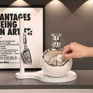 入户玄关摆件家居装饰品客厅放门口鞋柜钥匙收纳小软装玄幻锁匙