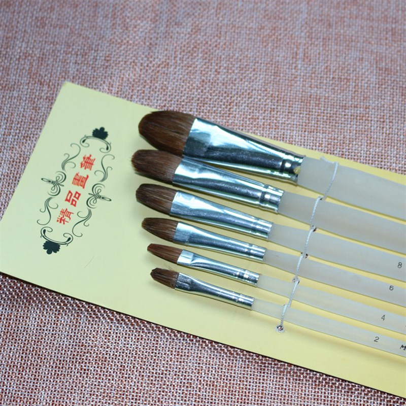 马蒂斯梵凡高透明磨砂有机杆狼毫水粉笔套装水彩画丙烯彩绘油画笔