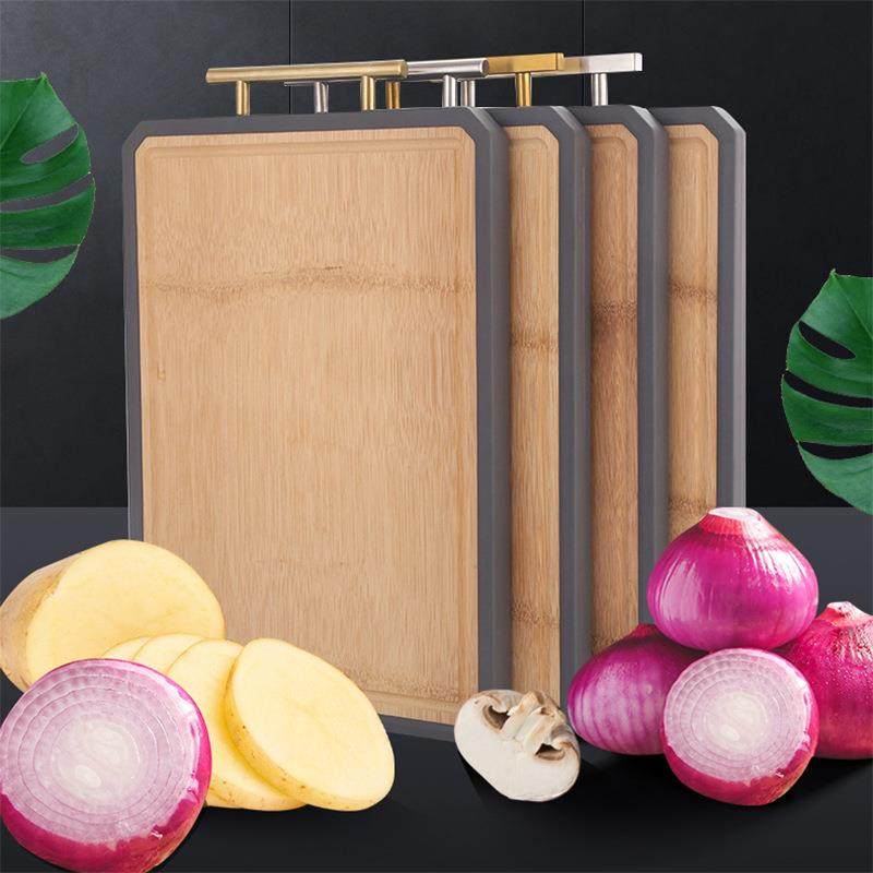 厨房家用竹木切菜板双面防滑方形不锈钢边切菜板加厚儿童辅食菜板,节庆用品/礼品,新娘配件,淘宝优惠券,粉丝福利购,淘宝优惠卷
