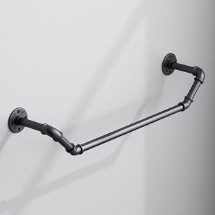 工业风水管式服装架男女装服装店展示架挂墙式陈列架