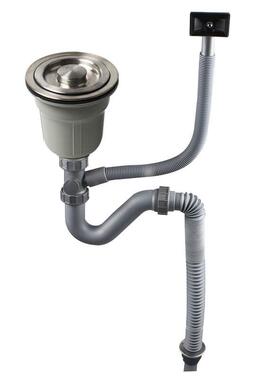 天力厨房单槽水槽大提篮防漏水下水器V弯防臭伸缩软管排水Z6026