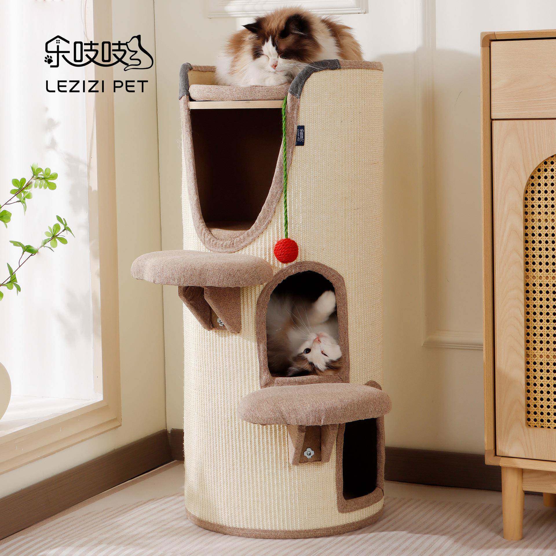 猫剑麻桶猫抓板猫窝猫树猫钻桶猫玩具貓貓玩具猫猫用品剑麻猫抓板