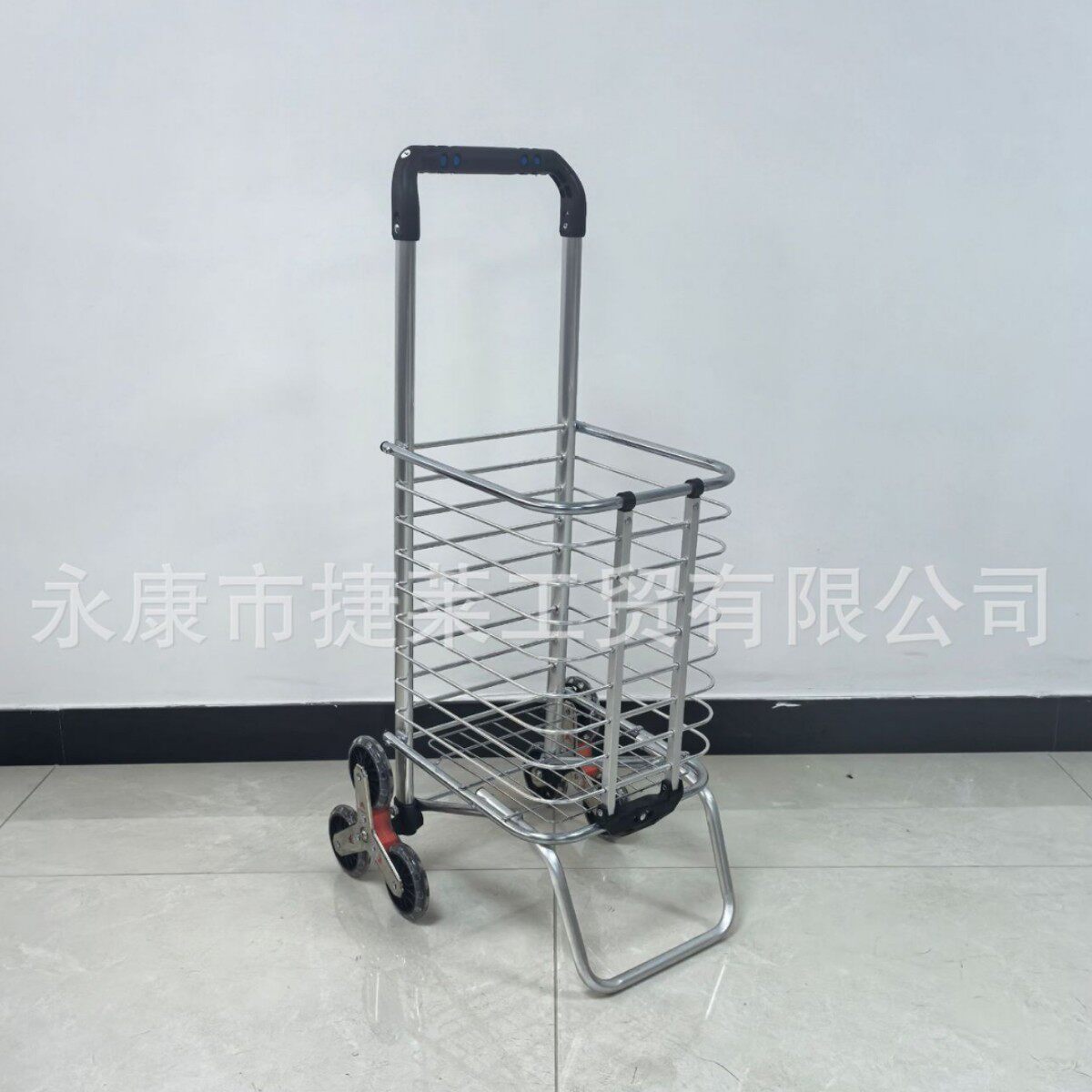 取快递推车铝合金爬楼手推购物手推车家用拉车购物车买菜加粗合金