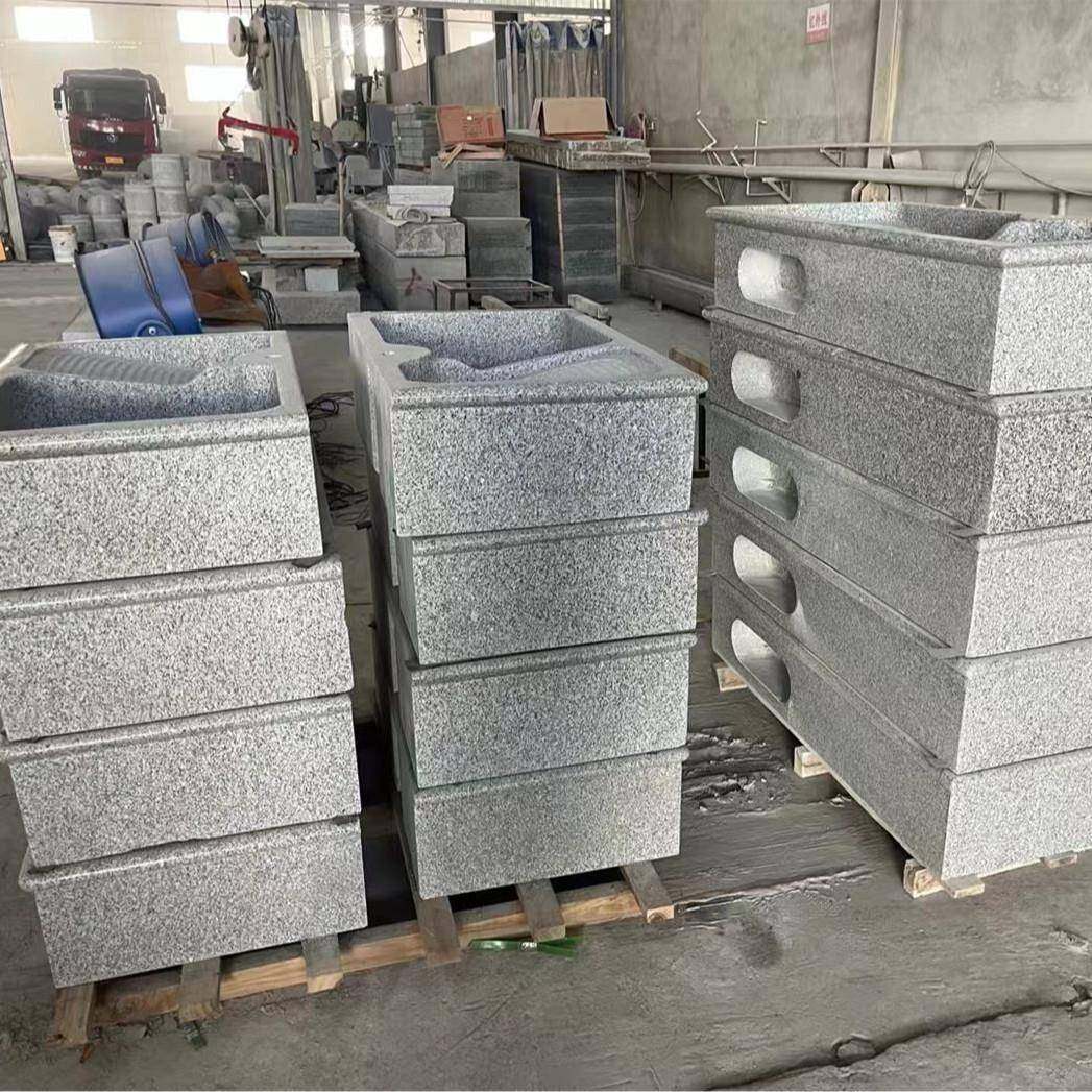 大理石洗衣池一体台盆花岗岩石材洗手池庭院水槽天然石材洗衣池