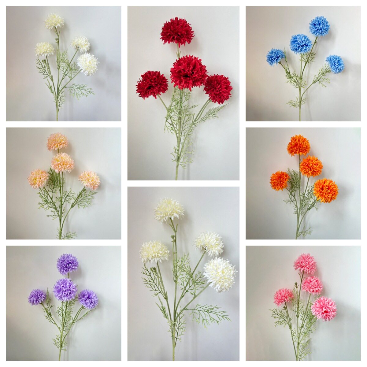 仿真花蒲公英乒乓菊假花绣球花家居客厅软装干花手捧花装饰品插花