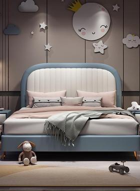 YLXB12B儿童床男孩女孩卧室小户型1.2米现代简约1.5米实木软包储