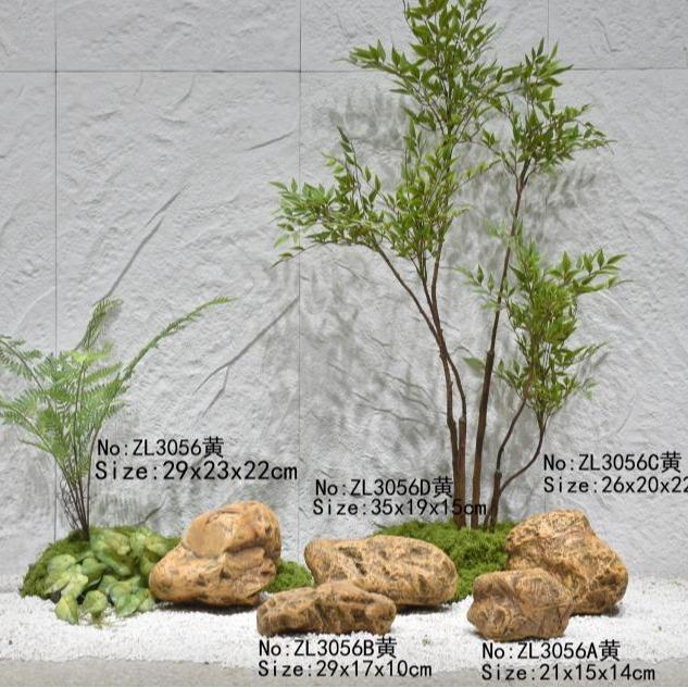 仿真石头园艺观赏石园林装饰玻璃钢石头展厅内外活动道具景观石头