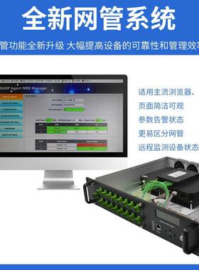 18dB 厂家直销 1550nm EDFA光放大器 16口输出黑色