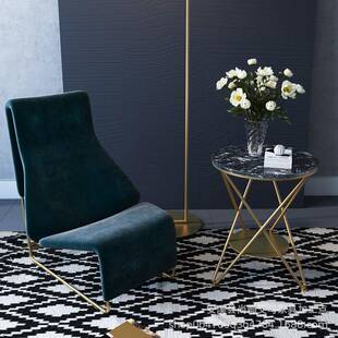 北欧边几圆形现代简约铁艺大理石床头桌柜客厅角几阳台小圆桌茶几