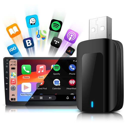 2025新款爆款汽车无线CarPlay/安卓auto盒子原车有线转无线