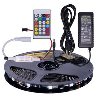 5米WS281130灯滴胶幻彩灯带+24键幻彩控制器+12V3A电源套装