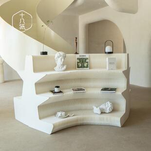 十八纸万物生长展示架长条展会展示台双面落地高低自由组合陈列架