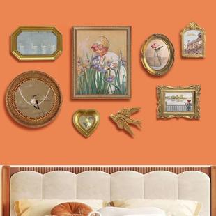 法式复古相框装饰画中古风画古典人物画欧式组合画客厅照片墙