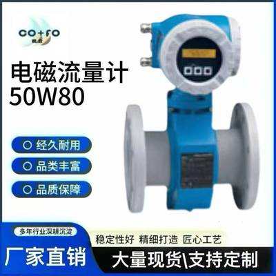 E+H现货50W80-HC0A1AA0AAAW电磁流量计316L电极硬橡胶内衬0.5%精