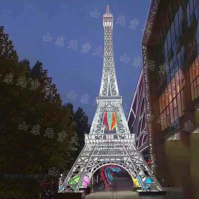 大型地标建筑巴黎埃菲尔铁塔落地摆件模型户外美陈创意装饰道具