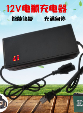 12V20AH电瓶充电器12V伏20安电动车单个铅酸蓄电池充电器智能通用