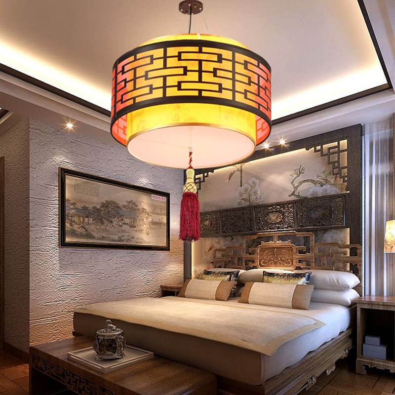 中式吊灯客厅餐厅羊皮灯茶楼茶室仿古灯酒店包厢大厅工程灯具
