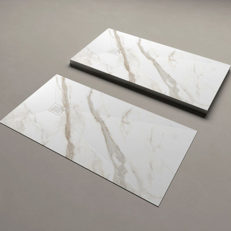 任意定制岩板淋浴房一体底座卫生间底盆基座防水防滑地板石垫脚石