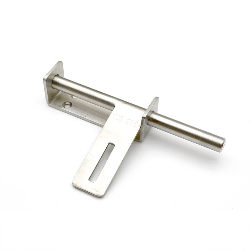 带锁头 304不锈钢木门家用大门插销锁扣门扣门栓加厚防盗门明装锁