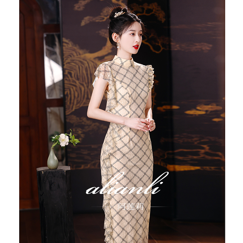 晚礼服女宴会轻奢小众高端高级感日常可穿主持人年会端庄大气晚宴