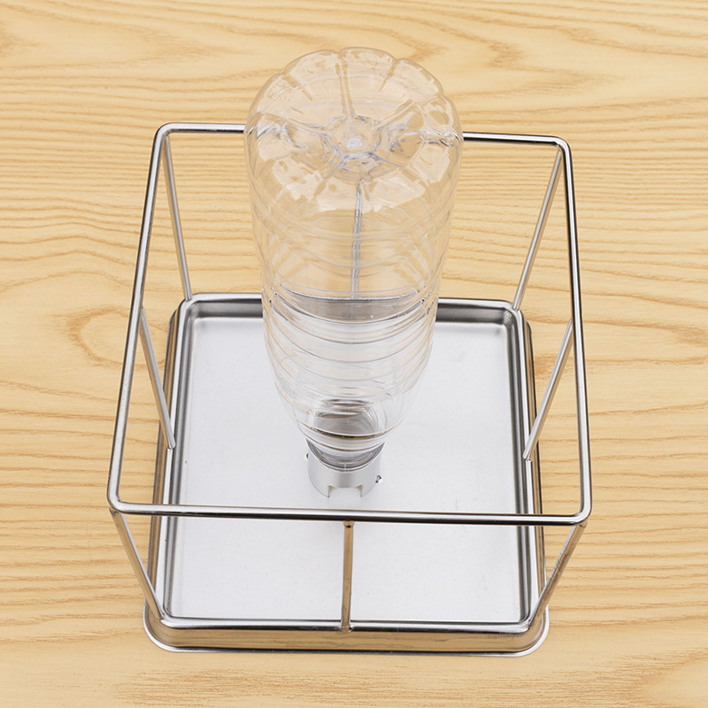 陆龟喂水器半水龟水盘不锈钢喂水盆水盆食盘黄缘爬宠喂水盆喂水器