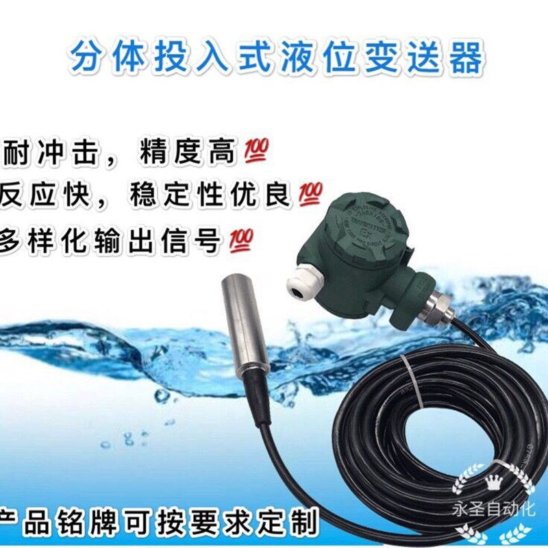分体一体投入式液位计变送器静压式压力液位传感器开关4-20mA水箱