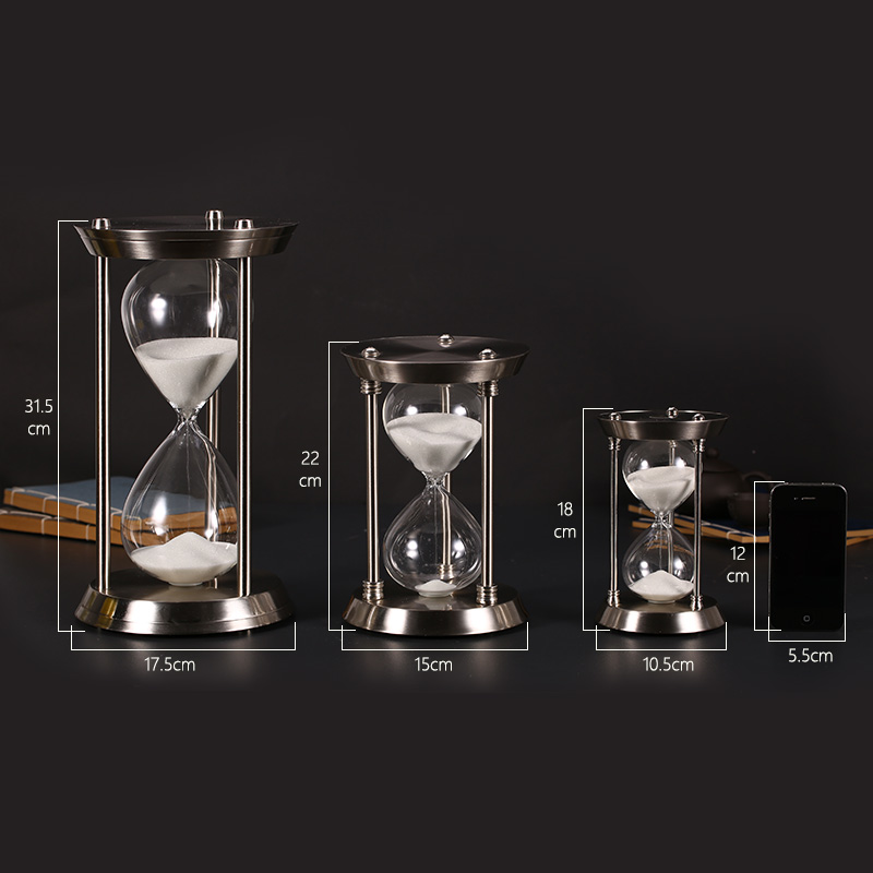 古典金属沙漏15 30 45 60分钟计时器装饰品摆件生日礼物送男女友