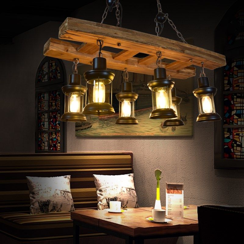美式乡村复古工业风餐厅吊灯创意个性酒吧火锅店民宿茶室实木吊灯,家装灯饰光源,酒店/宴会厅/餐饮吊灯,淘宝优惠券,粉丝福利购,淘宝优惠卷